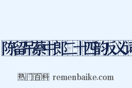 陈留吊蔡中郎二十四韵反义词是什么意思的图片